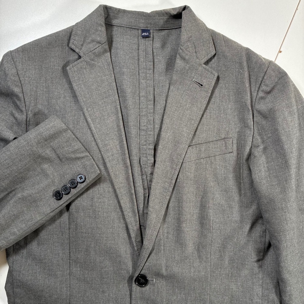 J.Crew Thompson Unstructured Blazer 38 Grey‎ Cotton Twill Jacket (Tag 36)